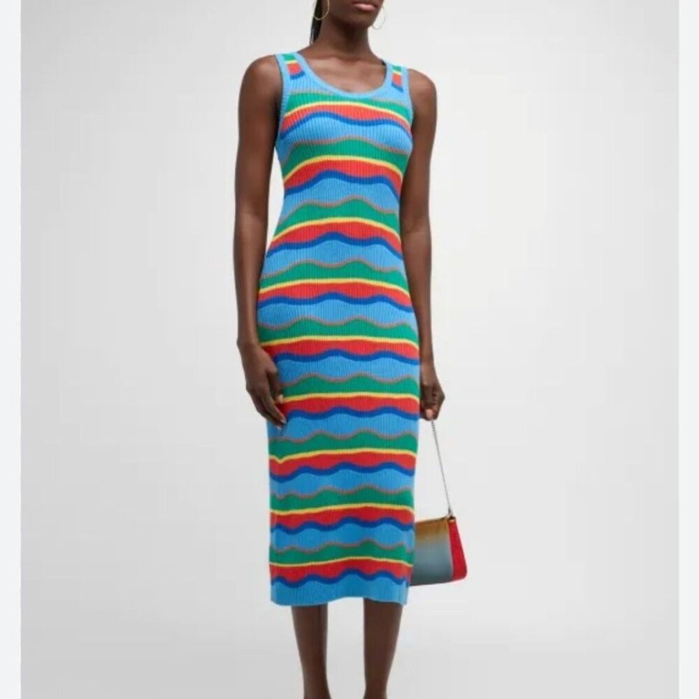 Mother Like A Glove Midi Knit Rainbow Dress